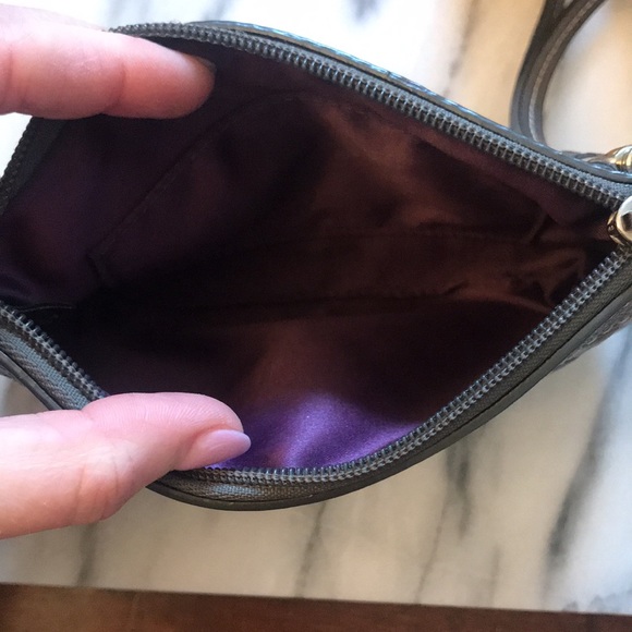 Coach Y2K Metallic Logo Leather Wristlet - Picture 6 of 8